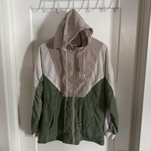 26 International Outdoor Collection Jacket Womens Medium Hooded Colorblock Multi